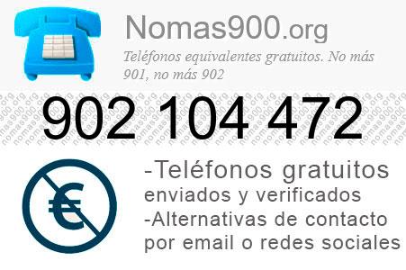 Teléfono 902104472