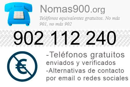 Teléfono 902112240