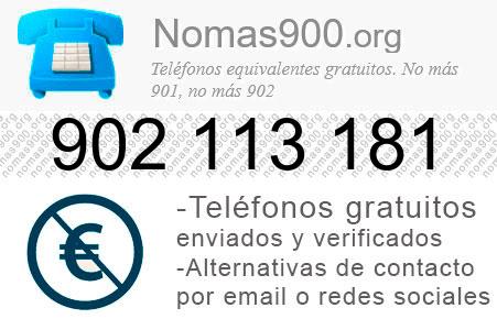 Teléfono 902113181