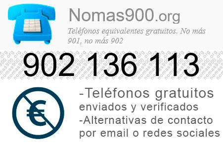 Teléfono 902136113