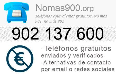 Teléfono 902137600