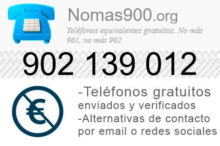 Teléfono 902139012