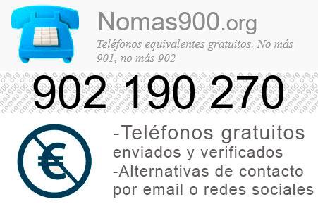 Teléfono 902190270