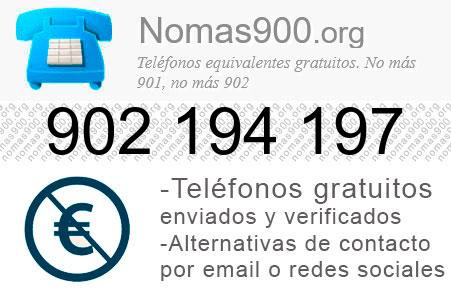 Teléfono 902194197