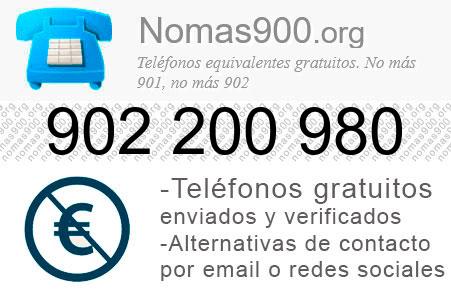 Teléfono 902200980