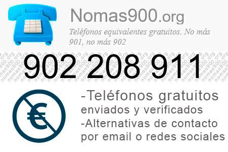 Teléfono 902208911