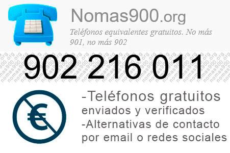 Teléfono 902216011