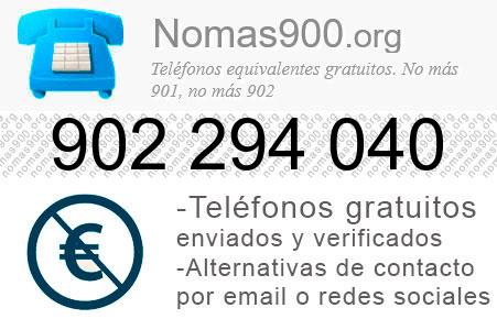 Teléfono 902294040