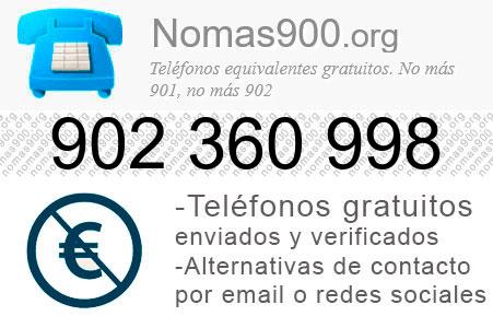 Teléfono 902360998