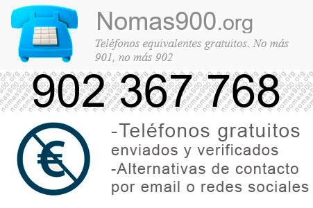 Teléfono 902367768