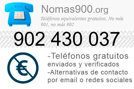 Teléfono 902430037