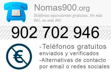 Teléfono 902702946