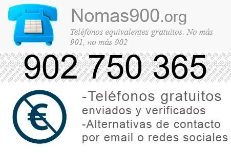 Teléfono 902750365