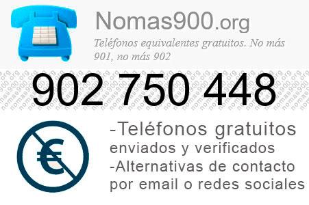 Teléfono 902750448