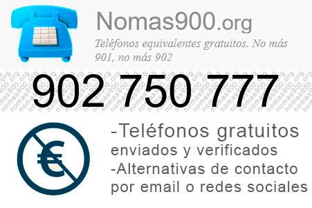 Teléfono 902750777