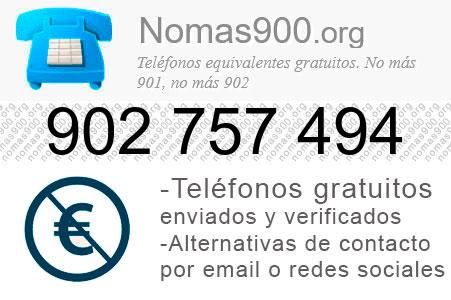 Teléfono 902757494