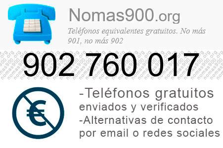 Teléfono 902760017