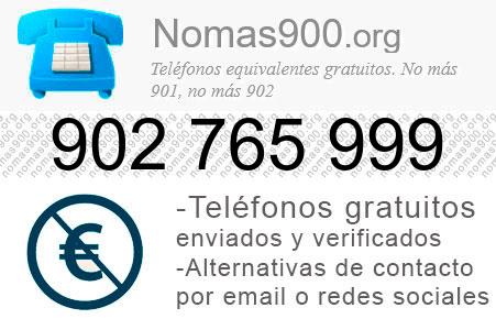 Teléfono 902765999