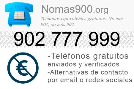 Teléfono 902777999