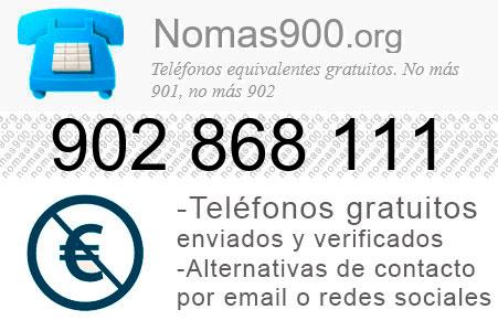 Teléfono 902868111