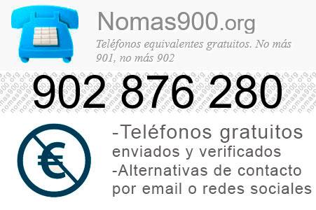 Teléfono 902876280