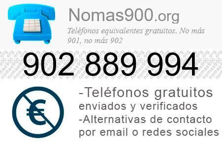 Teléfono 902889994