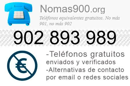 Teléfono 902893989