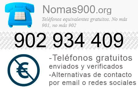 Teléfono 902934409