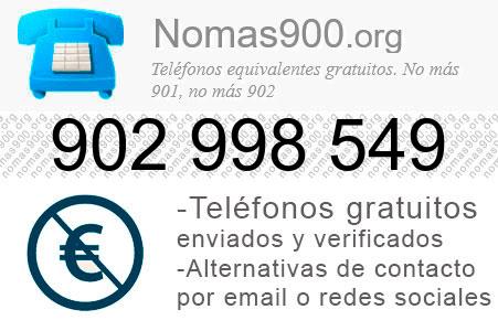 Teléfono 902998549