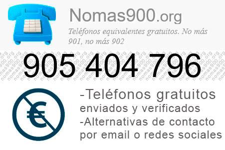 Teléfono 905404796