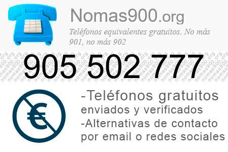 Teléfono 905502777