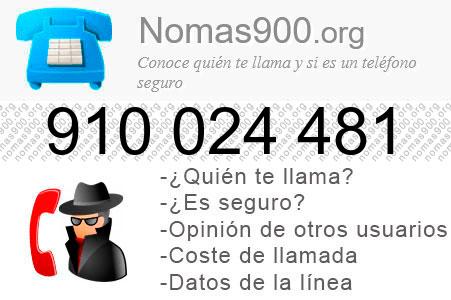 Teléfono 910024481