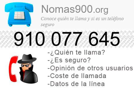 Teléfono 910077645