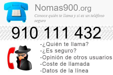 Teléfono 910111432