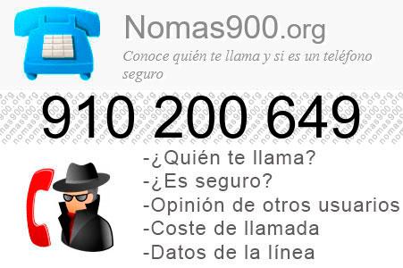 Teléfono 910200649