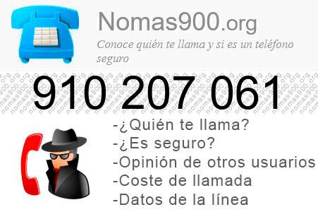 Teléfono 910207061