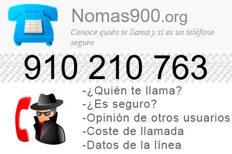 Teléfono 910210763