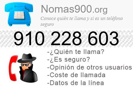 Teléfono 910228603