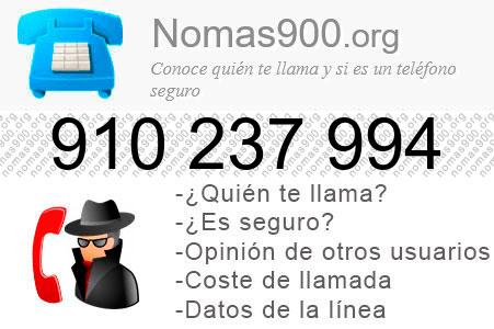 Teléfono 910237994
