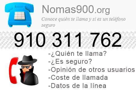 Teléfono 910311762