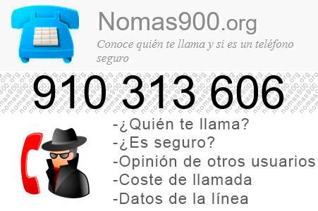 Teléfono 910313606