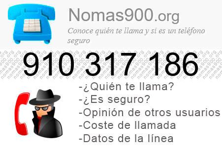 Teléfono 910317186