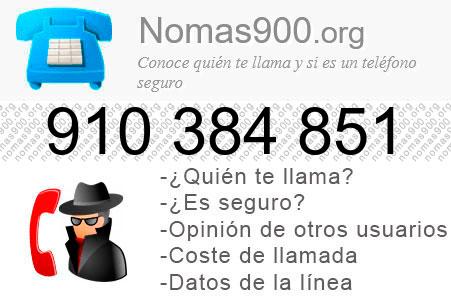 Teléfono 910384851