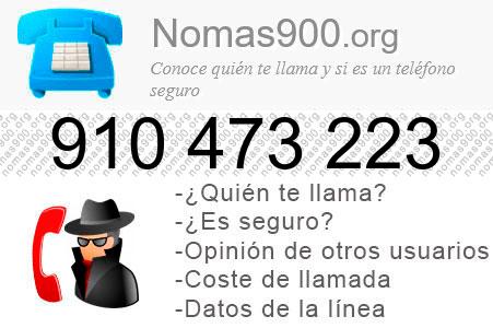 Teléfono 910473223