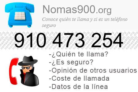 Teléfono 910473254