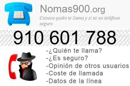 Teléfono 910601788