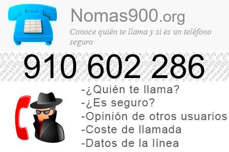 Teléfono 910602286