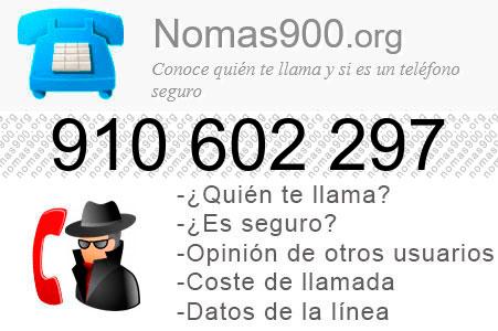 Teléfono 910602297