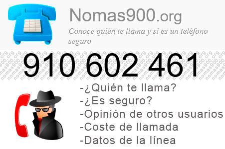 Teléfono 910602461