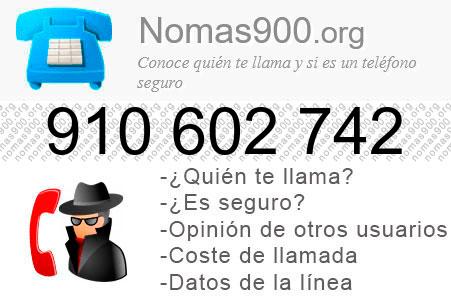 Teléfono 910602742